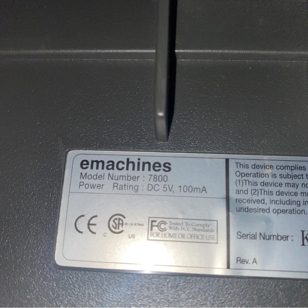 E machine clicky key board